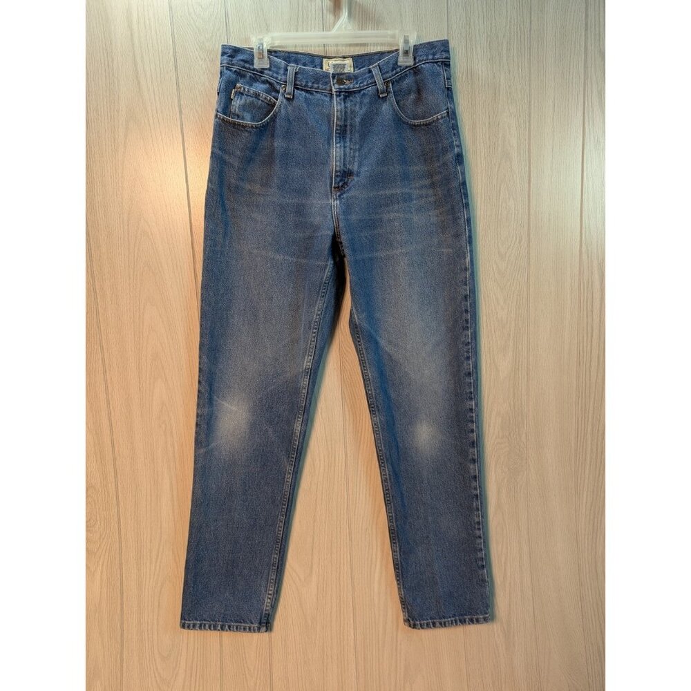 LL Bean Men's Size 34x34 Natural Fit Denim Jeans 100% Cotton Logo Medium Wash